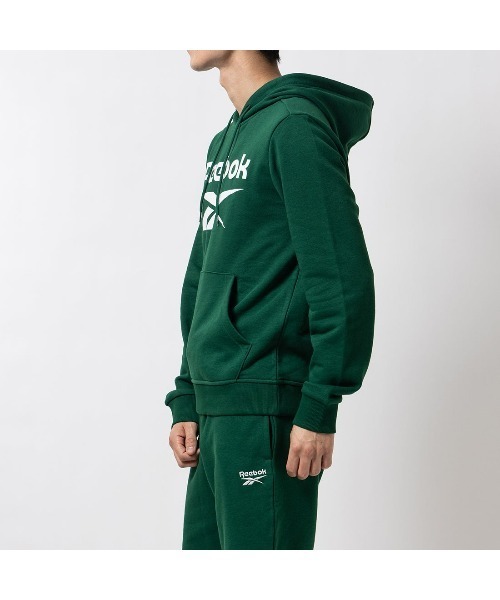 Reebok（リーボック）の「アイデンティティ ビッグロゴフーディー / IDENTITY BIG LOGO FT HOODIE（パーカー・メンズ・ダークグリーン・LARGE/MEDIUM/SMALL/XX-LARGE/X-LARGE）」の2枚目の写真