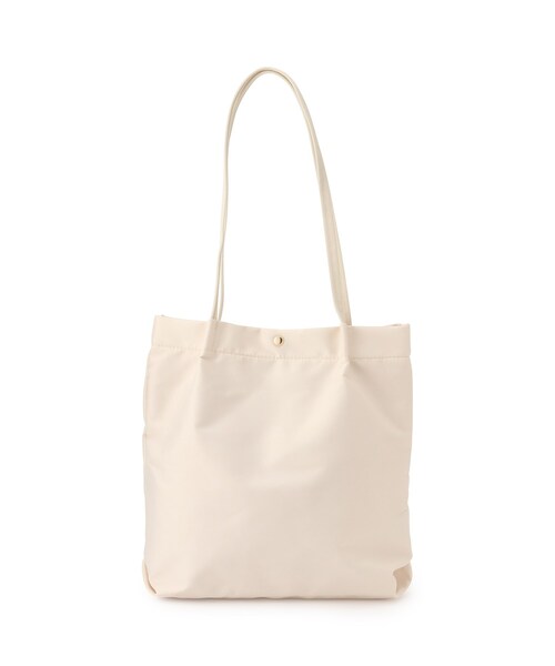 ITS'DEMO（イッツデモ）の「◆【通勤／A4対応】タックハンドル仕切り薄マチトート（トートバッグ・レディース・ライトグレー/ベージュ/ライトパープル/アイボリー/ブラック・00）」の2枚目の写真