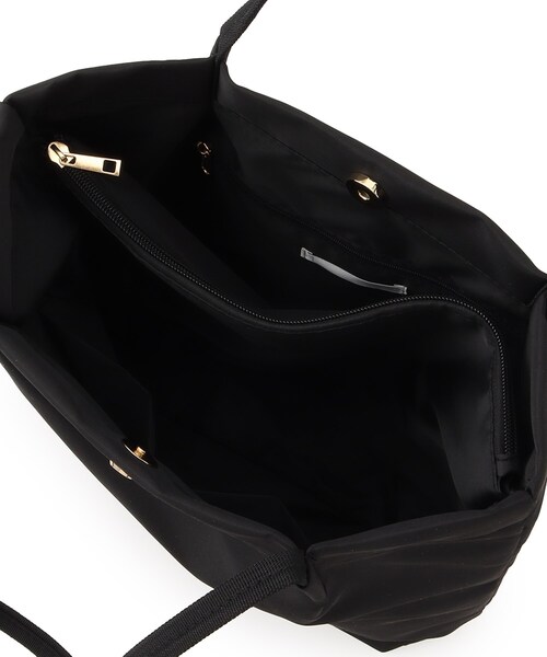 ITS'DEMO（イッツデモ）の「◆【通勤／A4対応】タックハンドル仕切り薄マチトート（トートバッグ・レディース・ライトグレー/ベージュ/ライトパープル/アイボリー/ブラック・00）」の21枚目の写真