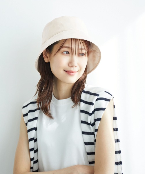 ROPE' PICNIC(ロペピクニック)の「【コカゲル】UVカット/ダウンバケットハット/リンクコーデ(ハット・レディース・ブルー系その他4/キナリ/ブラック・FREE)」の2枚目の写真