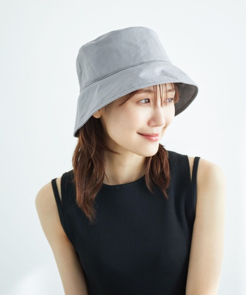 ROPE' PICNIC(ロペピクニック)の「【コカゲル】UVカット/ダウンバケットハット/リンクコーデ(ハット・レディース・ブルー系その他4/キナリ/ブラック・FREE)」の3枚目の写真
