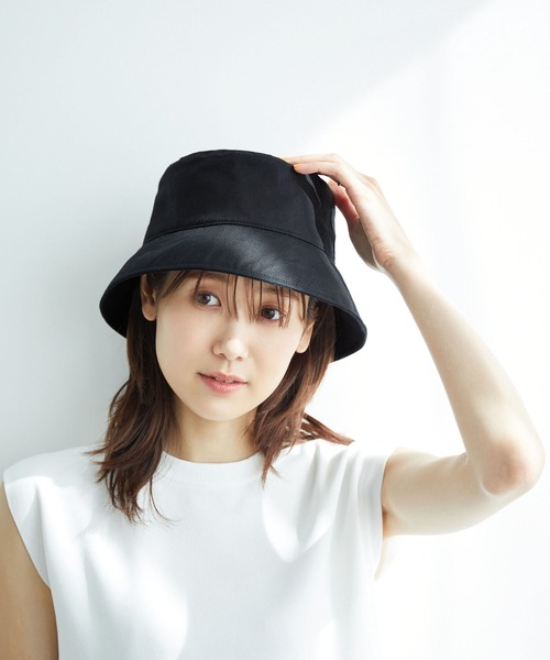 ROPE' PICNIC(ロペピクニック)の「【コカゲル】UVカット/ダウンバケットハット/リンクコーデ(ハット・レディース・ブルー系その他4/キナリ/ブラック・FREE)」の1枚目の写真