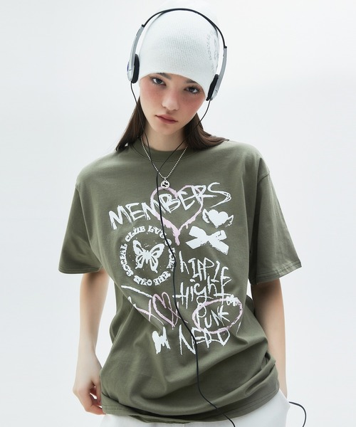 LUVISTRUE（ラヴイズトゥルー）の「CL PUNK TEE（Tシャツ/カットソー・レディース・カーキ/ブラック・FREE）」の2枚目の写真