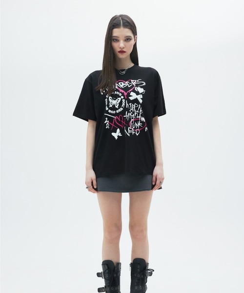 LUVISTRUE（ラヴイズトゥルー）の「CL PUNK TEE（Tシャツ/カットソー・レディース・カーキ/ブラック・FREE）」の6枚目の写真