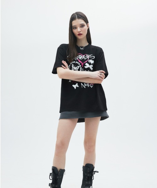 LUVISTRUE（ラヴイズトゥルー）の「CL PUNK TEE（Tシャツ/カットソー・レディース・カーキ/ブラック・FREE）」の8枚目の写真