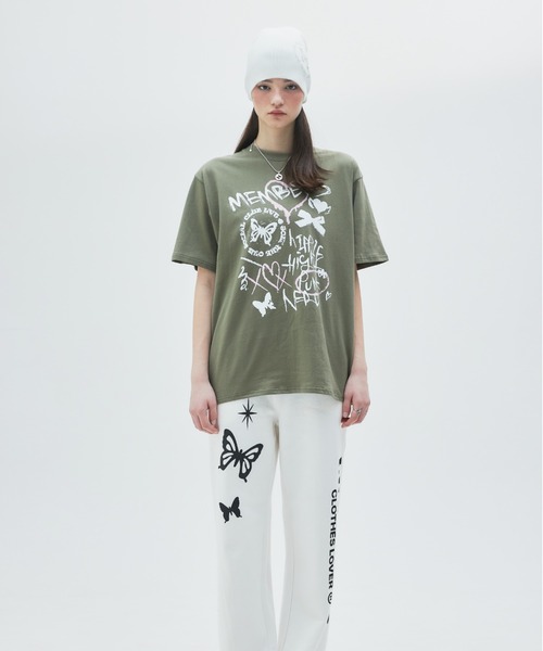 LUVISTRUE（ラヴイズトゥルー）の「CL PUNK TEE（Tシャツ/カットソー・レディース・カーキ/ブラック・FREE）」の10枚目の写真