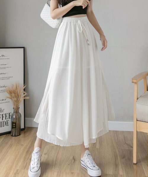 Miniministore(ミニミニストア)の「レディース ウエストゴム ガチョウパンツ(その他パンツ・レディース・ホワイト/ブルー/ブラック・FREE)」の1枚目の写真
