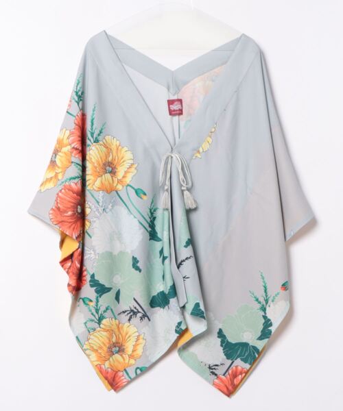 カヤ（カヤ）の「【カヤ】阿芙蓉ならい羽織（カーディガン/ボレロ・レディース・ネイビー/ライトグレー/キナリ・FREE）」の2枚目の写真