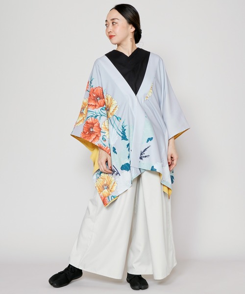 カヤ（カヤ）の「【カヤ】阿芙蓉ならい羽織（カーディガン/ボレロ・レディース・ネイビー/ライトグレー/キナリ・FREE）」の4枚目の写真