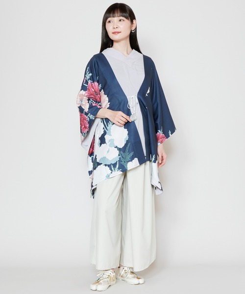 カヤ（カヤ）の「【カヤ】阿芙蓉ならい羽織（カーディガン/ボレロ・レディース・ネイビー/ライトグレー/キナリ・FREE）」の17枚目の写真