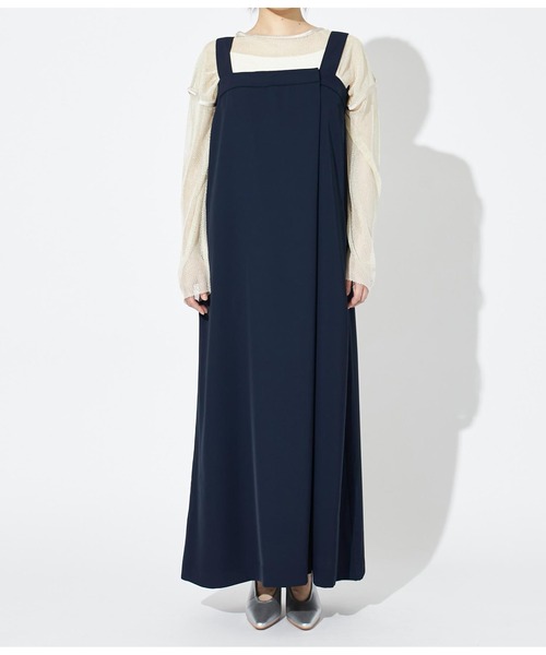 Settimissimo（セッティミッシモ）の「ドレープ アシンメトリー オールインワン ロンパース（サロペット/オーバーオール・レディース・グレー/ネイビー・M）」の20枚目の写真