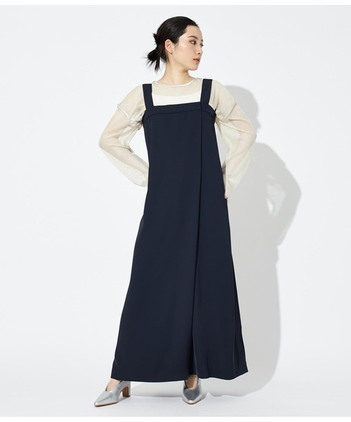 Settimissimo（セッティミッシモ）の「ドレープ アシンメトリー オールインワン ロンパース（サロペット/オーバーオール・レディース・グレー/ネイビー・M）」の15枚目の写真