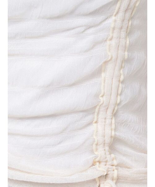 CALNAMUR（カルナムール）の「2WAYシャーリングリボントップス（Tシャツ/カットソー・レディース・ブラック/ライトブルー/ホワイト・FREE）」の16枚目の写真