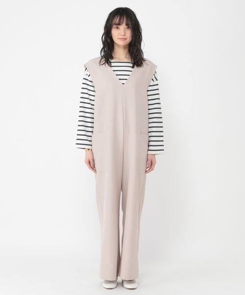 《ウタオ》Vネックオールインワン