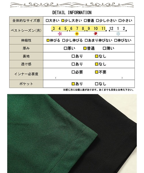 GOLDJAPAN(ゴールドジャパン)の「Vネックワイドロングワンピース【大きいサイズ対応】(ワンピース・レディース・ブラック/グリーン・LL~3L/4L~5L)」の20枚目の写真