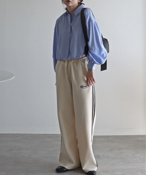 COURO（コウロ）の「サイドライントラックパンツ（その他パンツ・レディース・アイボリー/ブラック/オレンジ・S/M/L/XL）」の8枚目の写真