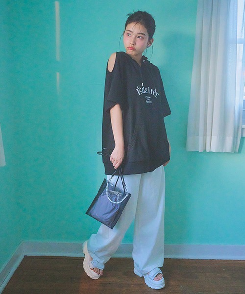 LOVETOXIC（ラブトキシック）の「ベルトつきワイドパンツ（その他パンツ・キッズ・ライトブルー/グレー/オフホワイト・S/L/M）」の17枚目の写真