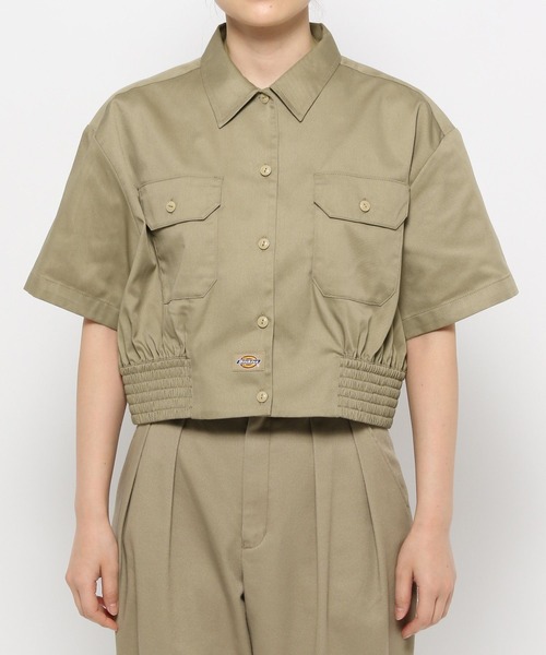 LOWRYS FARM(ローリーズファーム)の「DickiesショートシャツSS(シャツ/ブラウス・レディース・ベージュ/ブラック/ネイビー・FREE)」の12枚目の写真