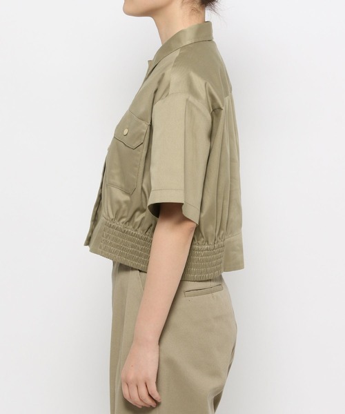 LOWRYS FARM(ローリーズファーム)の「DickiesショートシャツSS(シャツ/ブラウス・レディース・ベージュ/ブラック/ネイビー・FREE)」の13枚目の写真