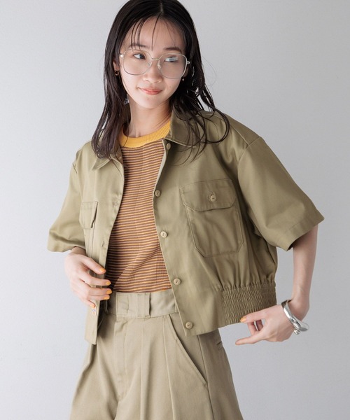 LOWRYS FARM(ローリーズファーム)の「DickiesショートシャツSS(シャツ/ブラウス・レディース・ベージュ/ブラック/ネイビー・FREE)」の19枚目の写真