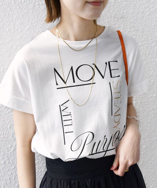 SHIPS（シップス）の「【WEB限定】〈手洗い可能〉バリエーション ロゴ 刺繍 プリントTEE（Tシャツ/カットソー・レディース・ホワイト系その他/ホワイト系/オフホワイト/チャコールグレー/ホワイト/ライトホワイト・ONE SIZE）」の3枚目の写真