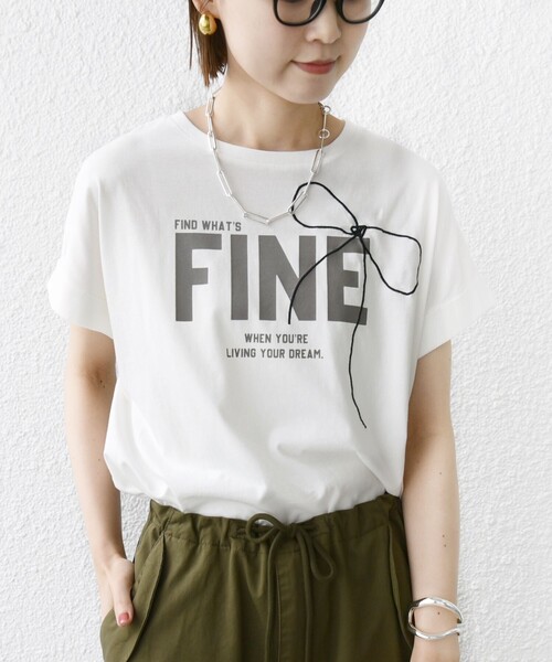 SHIPS（シップス）の「【WEB限定】〈手洗い可能〉バリエーション ロゴ 刺繍 プリントTEE（Tシャツ/カットソー・レディース・ホワイト系その他/ホワイト系/オフホワイト/チャコールグレー/ホワイト/ライトホワイト・ONE SIZE）」の7枚目の写真