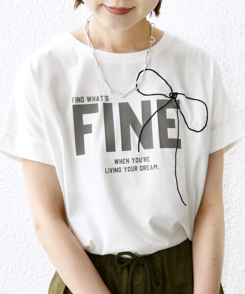 SHIPS（シップス）の「【WEB限定】〈手洗い可能〉バリエーション ロゴ 刺繍 プリントTEE（Tシャツ/カットソー・レディース・ホワイト系その他/ホワイト系/オフホワイト/チャコールグレー/ホワイト/ライトホワイト・ONE SIZE）」の10枚目の写真