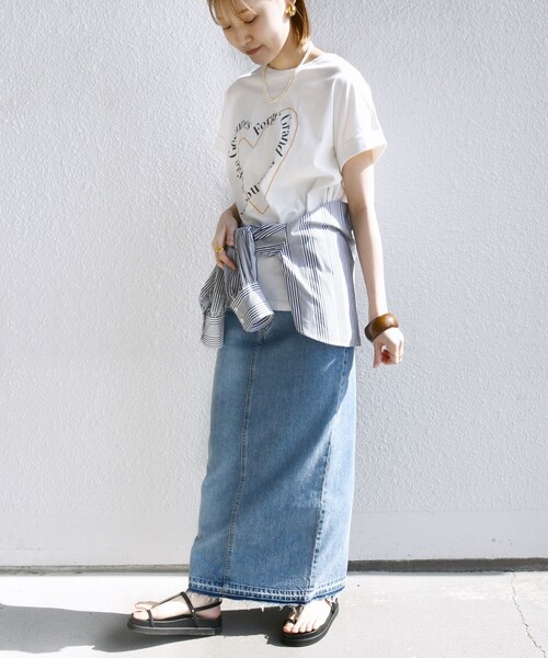 SHIPS（シップス）の「【WEB限定】〈手洗い可能〉バリエーション ロゴ 刺繍 プリントTEE（Tシャツ/カットソー・レディース・ホワイト系その他/ホワイト系/オフホワイト/チャコールグレー/ホワイト/ライトホワイト・ONE SIZE）」の15枚目の写真
