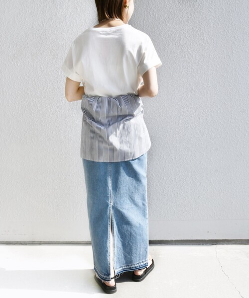 SHIPS（シップス）の「【WEB限定】〈手洗い可能〉バリエーション ロゴ 刺繍 プリントTEE（Tシャツ/カットソー・レディース・ホワイト系その他/ホワイト系/オフホワイト/チャコールグレー/ホワイト/ライトホワイト・ONE SIZE）」の16枚目の写真