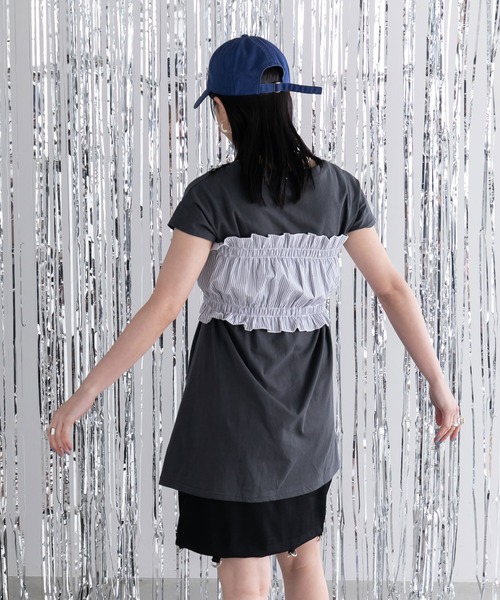 bohmal（ボマール）の「ビスチェセットチュニックトップス（Tシャツ/カットソー・レディース・ホワイト/チャコールグレー・FREE）」の20枚目の写真
