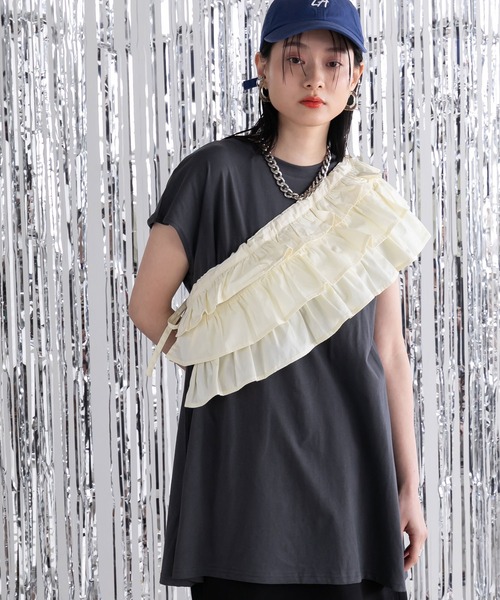 bohmal（ボマール）の「ビスチェセットチュニックトップス（Tシャツ/カットソー・レディース・ホワイト/チャコールグレー・FREE）」の15枚目の写真