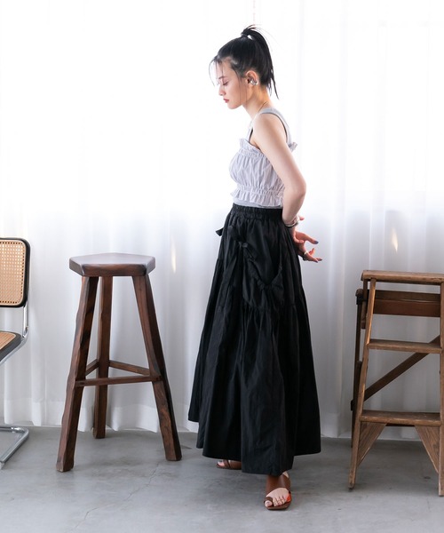 bohmal（ボマール）の「ビスチェセットチュニックトップス（Tシャツ/カットソー・レディース・ホワイト/チャコールグレー・FREE）」の14枚目の写真