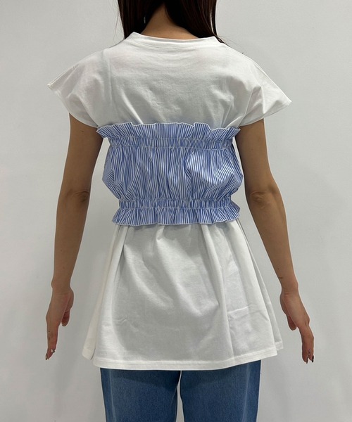 bohmal（ボマール）の「ビスチェセットチュニックトップス（Tシャツ/カットソー・レディース・ホワイト/チャコールグレー・FREE）」の11枚目の写真