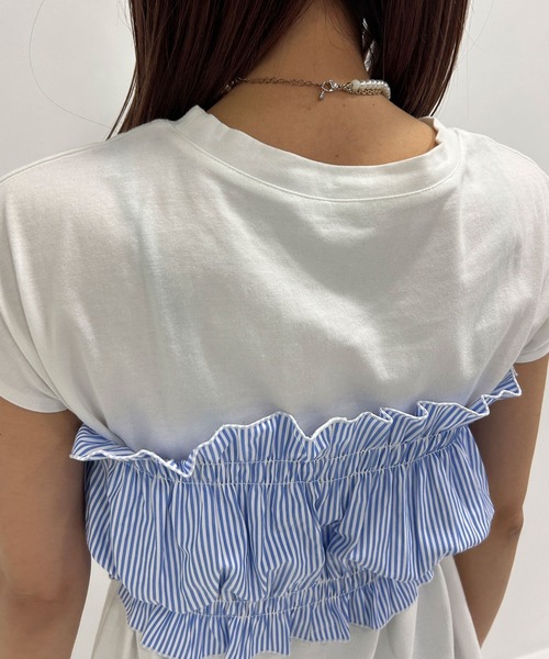 bohmal（ボマール）の「ビスチェセットチュニックトップス（Tシャツ/カットソー・レディース・ホワイト/チャコールグレー・FREE）」の7枚目の写真