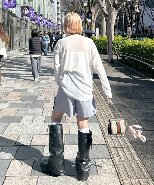 Alley by w closet（アリーバイダブルクローゼット）の「【Alley】ライン入りカンタンパンツ（その他パンツ・レディース・ブルー/イエロー・FREE）」の5枚目の写真