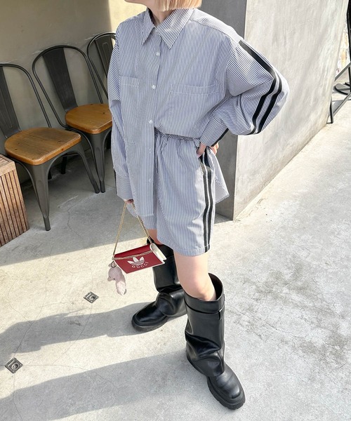 Alley by w closet（アリーバイダブルクローゼット）の「【Alley】ライン入りカンタンパンツ（その他パンツ・レディース・ブルー/イエロー・FREE）」の13枚目の写真