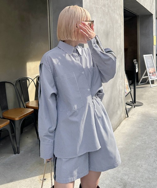 Alley by w closet（アリーバイダブルクローゼット）の「【Alley】ライン入りカンタンパンツ（その他パンツ・レディース・ブルー/イエロー・FREE）」の14枚目の写真