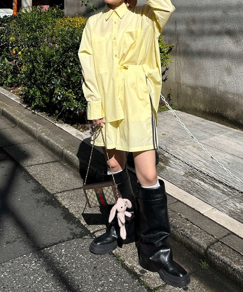 Alley by w closet（アリーバイダブルクローゼット）の「【Alley】ライン入りカンタンパンツ（その他パンツ・レディース・ブルー/イエロー・FREE）」の21枚目の写真