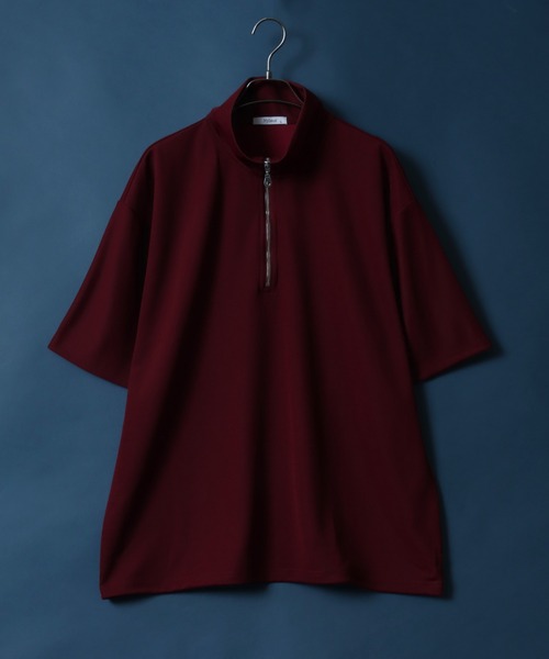 ANPAS(アンパス)の「Amunzen Half Zip Shirt/梨地 ハーフジップ ドローコード プルオーバー 半袖 メンズ レディース(Tシャツ/カットソー・メンズ・ホワイト/チャコール/ブルー/ブラック/ブルーグリーン/ワイン・L/M)」の6枚目の写真