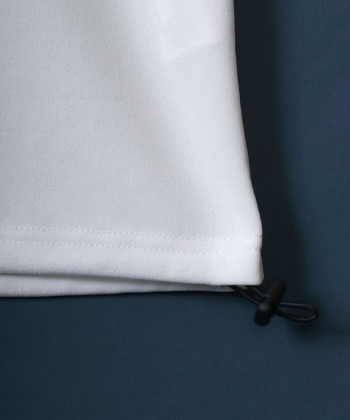 ANPAS(アンパス)の「Amunzen Half Zip Shirt/梨地 ハーフジップ ドローコード プルオーバー 半袖 メンズ レディース(Tシャツ/カットソー・メンズ・ホワイト/チャコール/ブルー/ブラック/ブルーグリーン/ワイン・L/M)」の11枚目の写真
