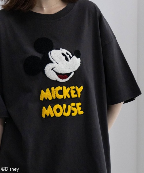 Disney（ディズニー）の「Disney サガラ刺繍Ｔシャツ 綿100%（Tシャツ/カットソー・レディース・ベージュ系1/チャコールグレー/ベージュ系/ベージュ・フリー）」の6枚目の写真