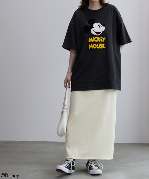 Disney（ディズニー）の「Disney サガラ刺繍Ｔシャツ 綿100%（Tシャツ/カットソー・レディース・ベージュ系1/チャコールグレー/ベージュ系/ベージュ・フリー）」の9枚目の写真