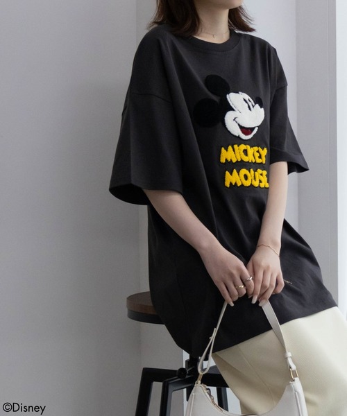 Disney（ディズニー）の「Disney サガラ刺繍Ｔシャツ 綿100%（Tシャツ/カットソー・レディース・ベージュ系1/チャコールグレー/ベージュ系/ベージュ・フリー）」の8枚目の写真