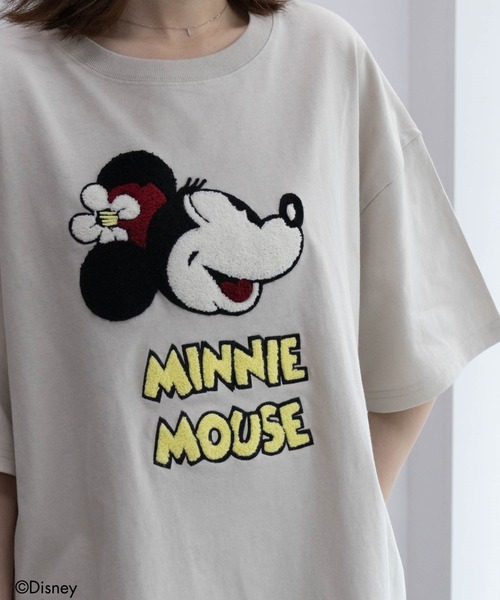 Disney（ディズニー）の「Disney サガラ刺繍Ｔシャツ 綿100%（Tシャツ/カットソー・レディース・ベージュ系1/チャコールグレー/ベージュ系/ベージュ・フリー）」の10枚目の写真