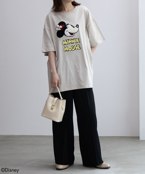 Disney（ディズニー）の「Disney サガラ刺繍Ｔシャツ 綿100%（Tシャツ/カットソー・レディース・ベージュ系1/チャコールグレー/ベージュ系/ベージュ・フリー）」の14枚目の写真