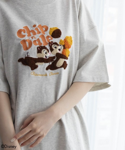 Disney（ディズニー）の「Disney サガラ刺繍Ｔシャツ 綿100%（Tシャツ/カットソー・レディース・ベージュ系1/チャコールグレー/ベージュ系/ベージュ・フリー）」の15枚目の写真