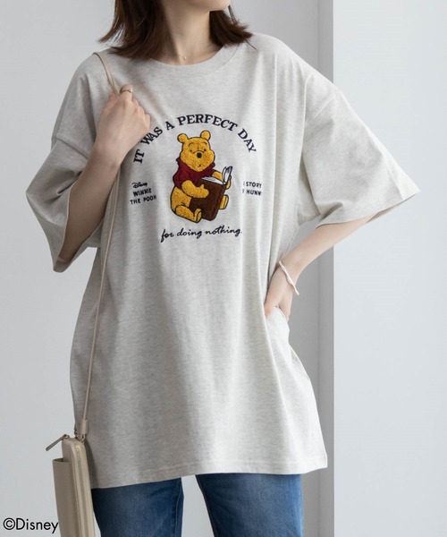 Disney（ディズニー）の「Disney サガラ刺繍Ｔシャツ 綿100%（Tシャツ/カットソー・レディース・ベージュ系1/チャコールグレー/ベージュ系/ベージュ・フリー）」の19枚目の写真