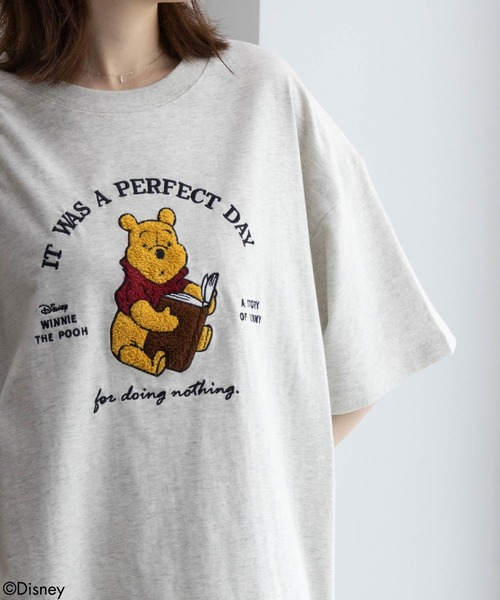 Disney（ディズニー）の「Disney サガラ刺繍Ｔシャツ 綿100%（Tシャツ/カットソー・レディース・ベージュ系1/チャコールグレー/ベージュ系/ベージュ・フリー）」の18枚目の写真