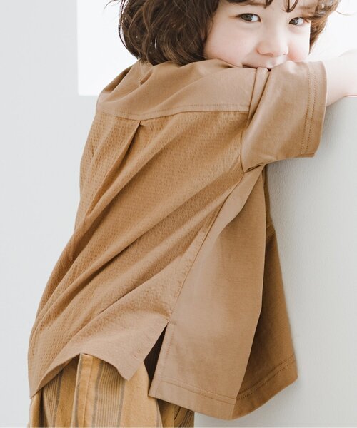 p.premier（ピードットプルミエ）の「立体ポケットTシャツ（Tシャツ/カットソー・キッズ・ブラウン/カーキ/チャコール・130/140/90/100/110/120/80）」の14枚目の写真