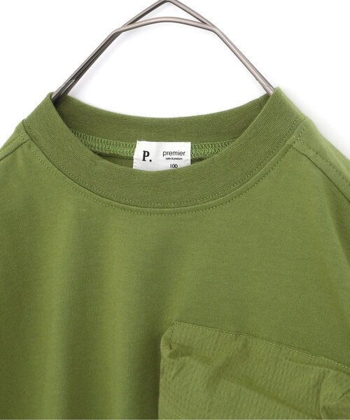 p.premier（ピードットプルミエ）の「立体ポケットTシャツ（Tシャツ/カットソー・キッズ・ブラウン/カーキ/チャコール・130/140/90/100/110/120/80）」の15枚目の写真